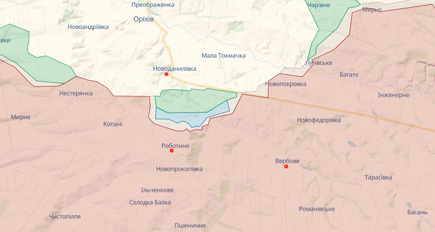 ЗСУ: Є успіхи на трьох участках на Мелітопольському та Бердянському напрямках – карта