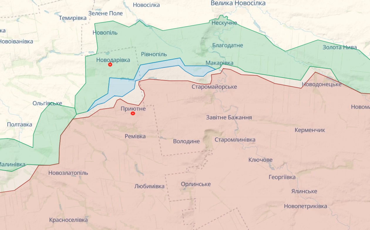 ЗСУ: Є успіхи на трьох участках на Мелітопольському та Бердянському напрямках – карта