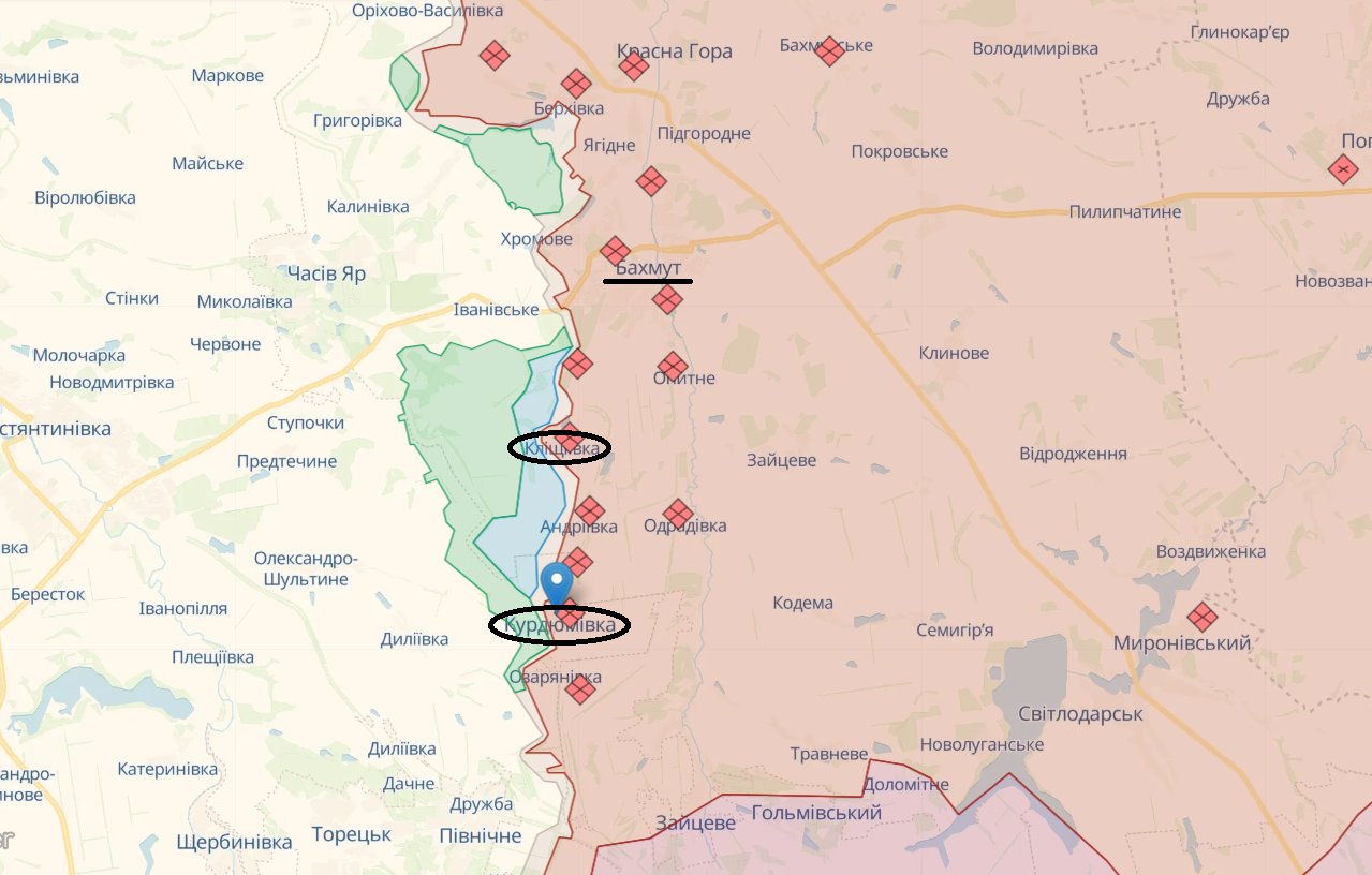 Росіяни вперше за тривалий час спробували наступати на Запорізькому напрямку – карта