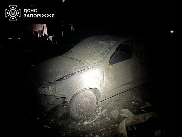 Атака на Запорізьку область 22 січня / © ДСНС України
