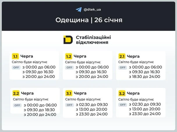 Відключення світла в Одеській області / © ДТЕК