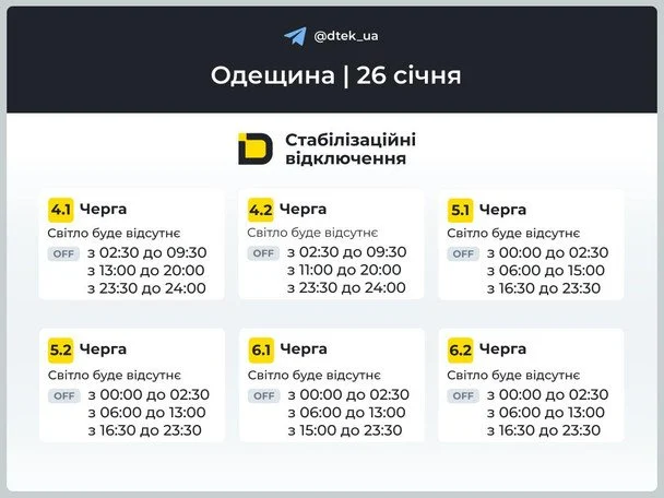 Відключення світла в Одеській області / © ДТЕК