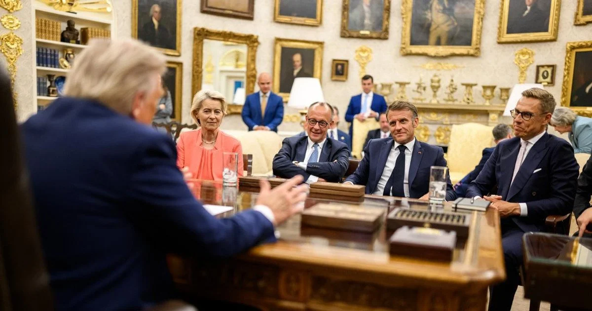 Дональд Трамп та лідери ЄС у Білому домі Дональд Трамп та лідери ЄС у Білому домі