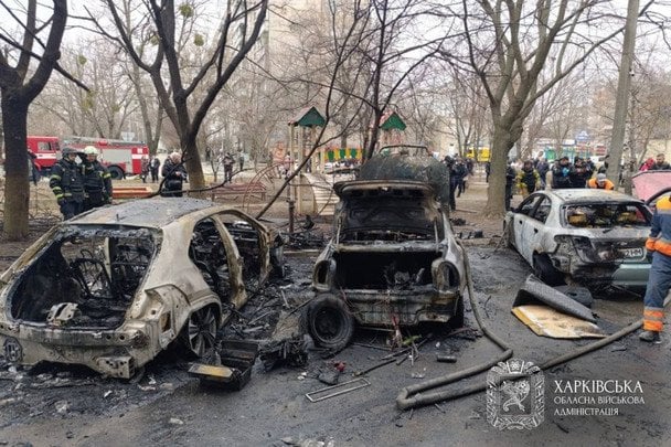 Удари були по Холодногірському та Новобаварському районах. / © Олег Синєгубов