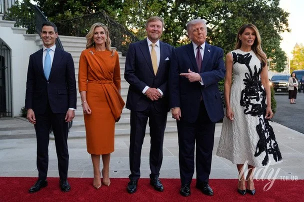 Королева Максима, король Віллем-Олександр та президентське подружжя Трампів / © Associated Press