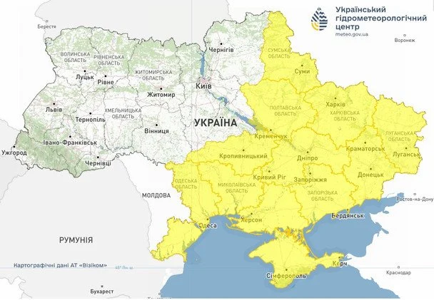 Синоптики попереджають про грози та шквали у кількох областях України 23 травня / © Укргідрометцентр