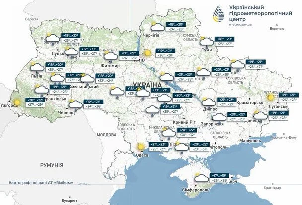 Прогноз погоди в Україні 23 червня / © Укргідрометцентр