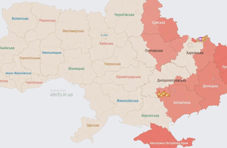 Російські дрони атакують Україну: напрямок руху