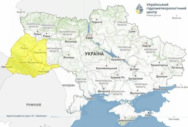 Синоптики попереджають про град та шквали 15-20 м/с в окремих регіонах України 30 червня / © Укргідрометцентр