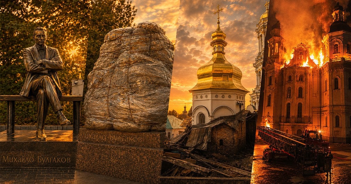 Атака по Лаврі та знесення пам'яника Булгакову