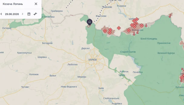 Козача Лопань на карті / © Deepstatemap