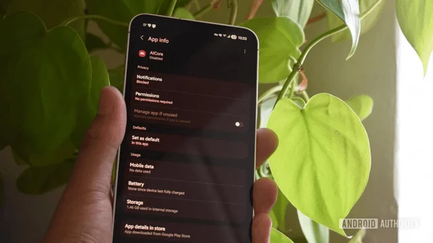 Як вимкнути AICore на Samsung (фото Android Authority)
