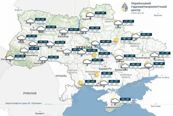 Погода в Україні 12 червня / © Укргідрометцентр