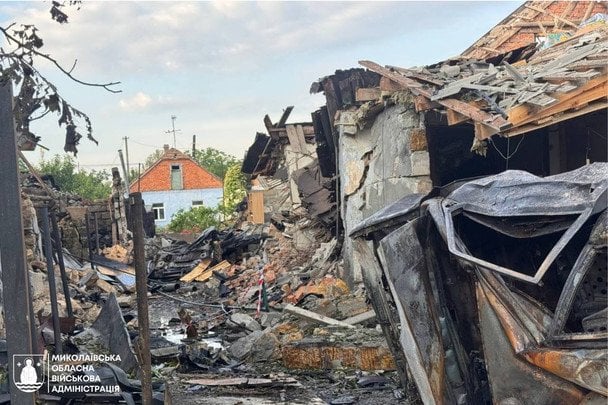 Армія РФ вночі атакувала Миколаїв дронами. / © Миколаївська обласна військова адміністрація