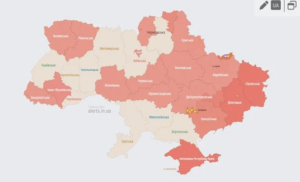 Карта повітряної тривоги / © скриншот