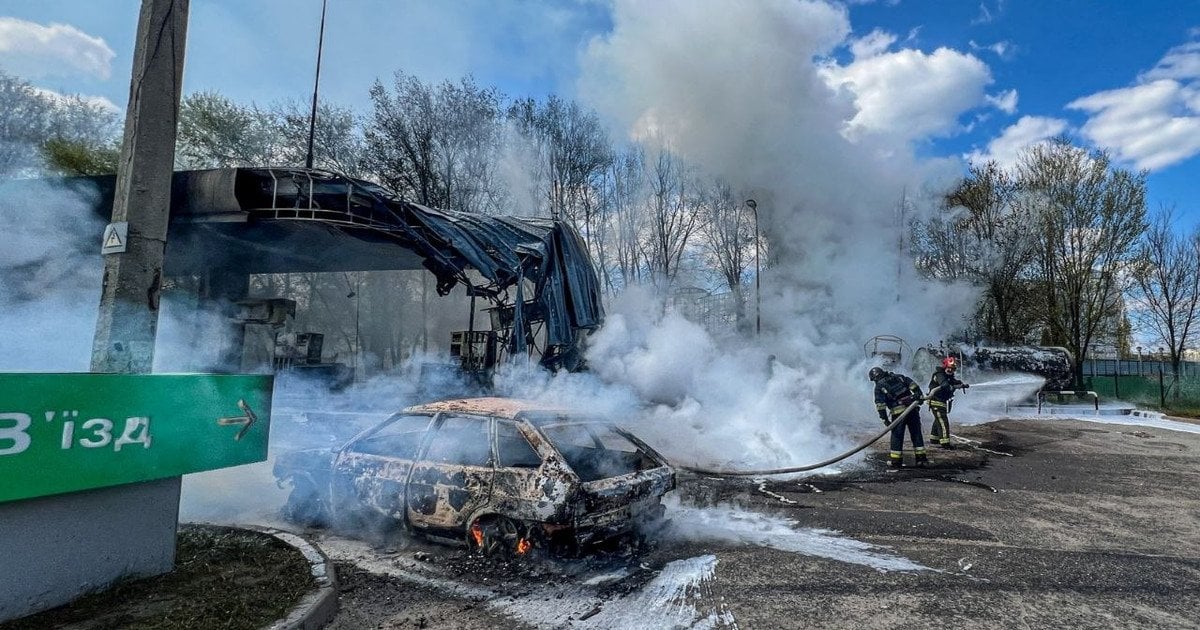 Удар по одній із АЗС в Україні Удар по одній із АЗС в Україні