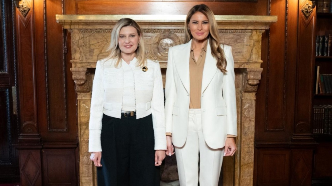 Олена Зеленська із Меланією Трамп у Нью-Йорку обговорювали важливість захисту дітей у вересні 2025 р. Фото Офісу Президента України